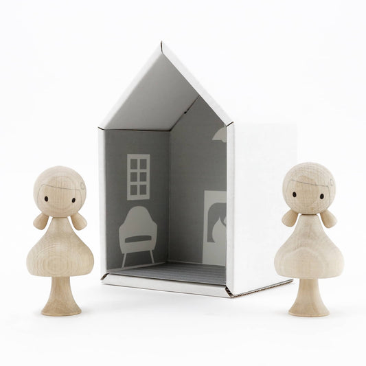 اصبغها بنفسك / دمية خشبية للبنات قابلة للتلوين