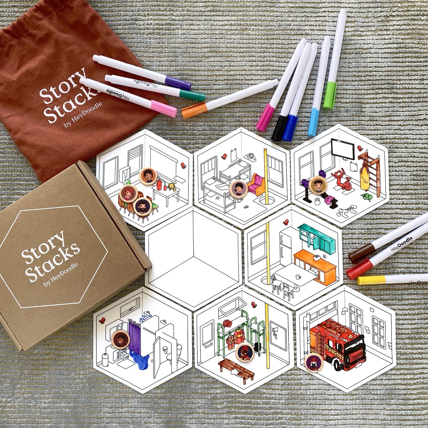 لعبة تلوين قصة مركز المطافئ