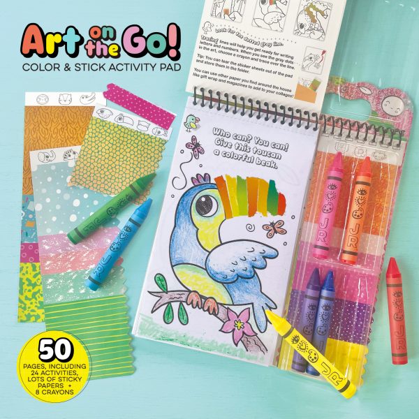 دفتر تلوين و لصق للاطفال مع ألوان