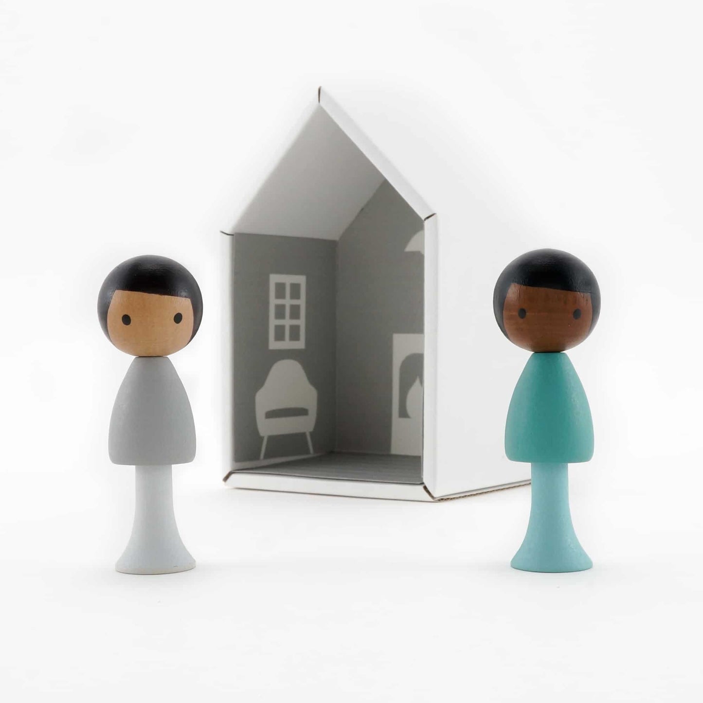 دمية خشبية مغناطيسية سام و جاستن