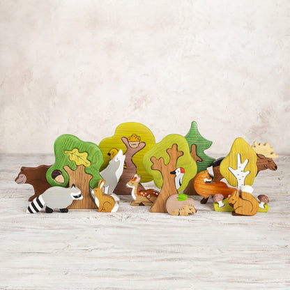 مجسم حيوانات للاطفال خشبي
