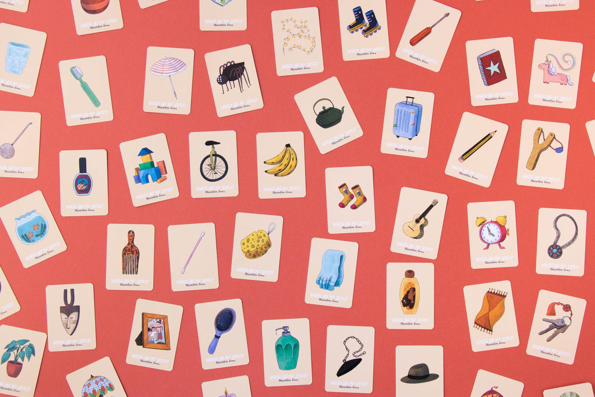 A concentration and observation game for children - Where are my socks?