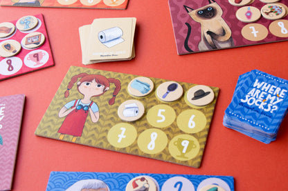 A concentration and observation game for children - Where are my socks?