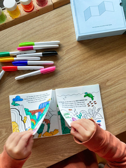 كتاب تلوين للاطفال مناظر طبيعية (حكايات عجائب العالم الطبيعية)