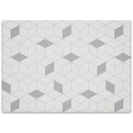 سجادة المتاهة رمادية الكبيرة (رمادي داكن  رمادي فاتح)