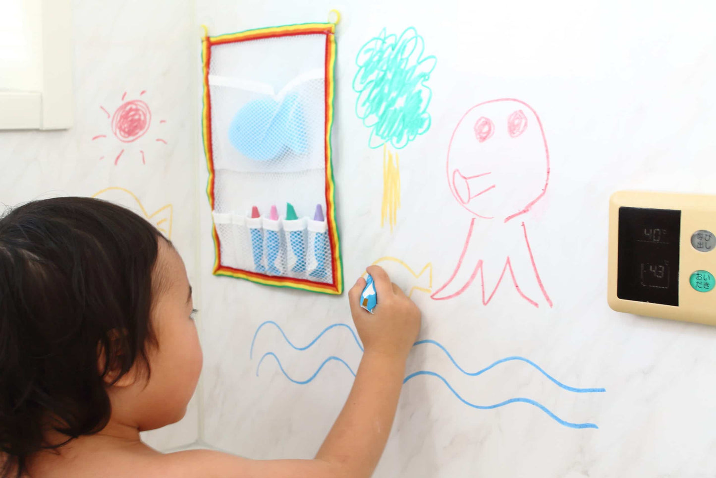 كتباس مجموعة اقلام تلوين صغيره قابلة للغسل ( ازرق )