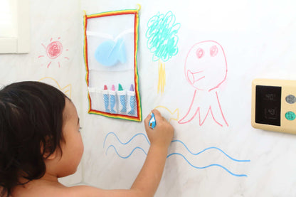 كتباس مجموعة اقلام تلوين صغيره قابلة للغسل ( ازرق )