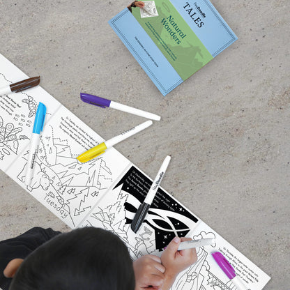 كتاب تلوين للاطفال مناظر طبيعية (حكايات عجائب العالم الطبيعية)