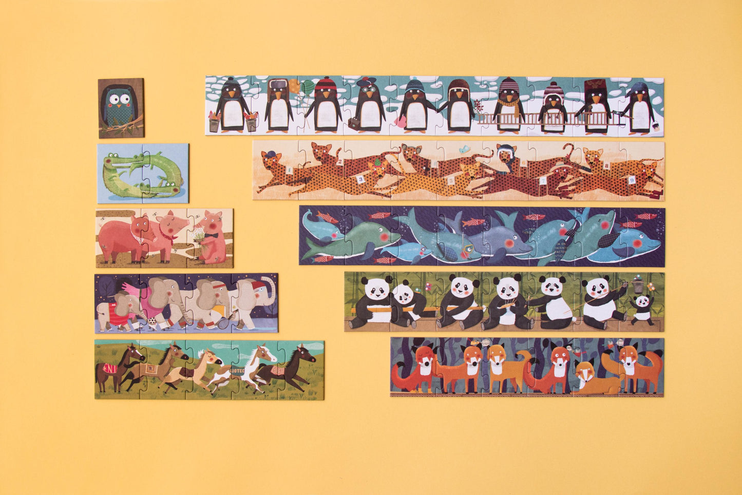 ألغاز - 10 بطاريق ( لعبه تركيب بازل بسيطة للأطفال)