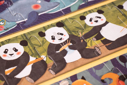 ألغاز - 10 بطاريق ( لعبه تركيب بازل بسيطة للأطفال)