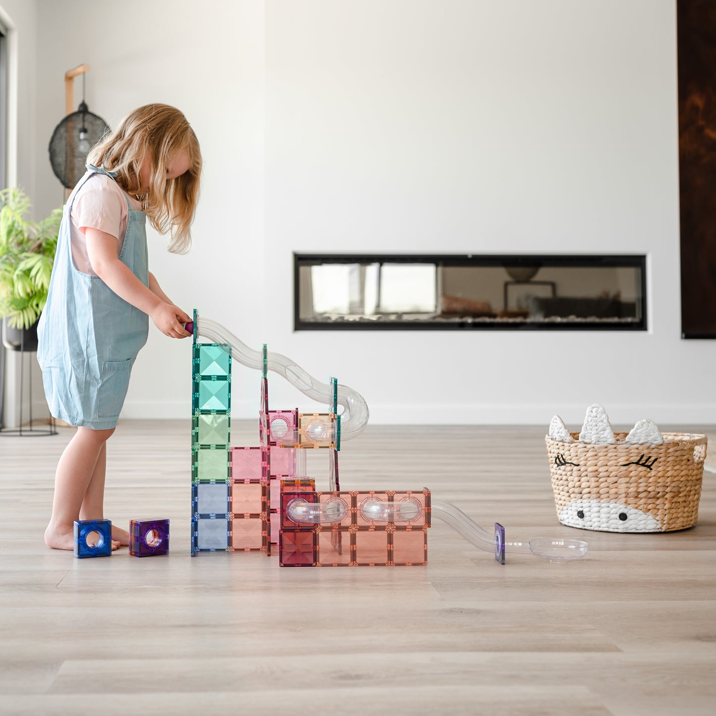 لعبة بناء ممر الكرة 80 قطعة كونتيكس