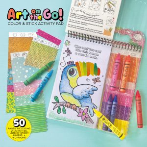 دفتر تلوين و لصق للاطفال مع ألوان